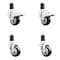 Service Caster 3 Inch 316SS Black Poly Swivel 1-1/2 Inch Expanding Stem Caster Lock Brake, 2PK SS316TTLEX20S314-PPUB-BLK-2-S-2-112 - alternate 1